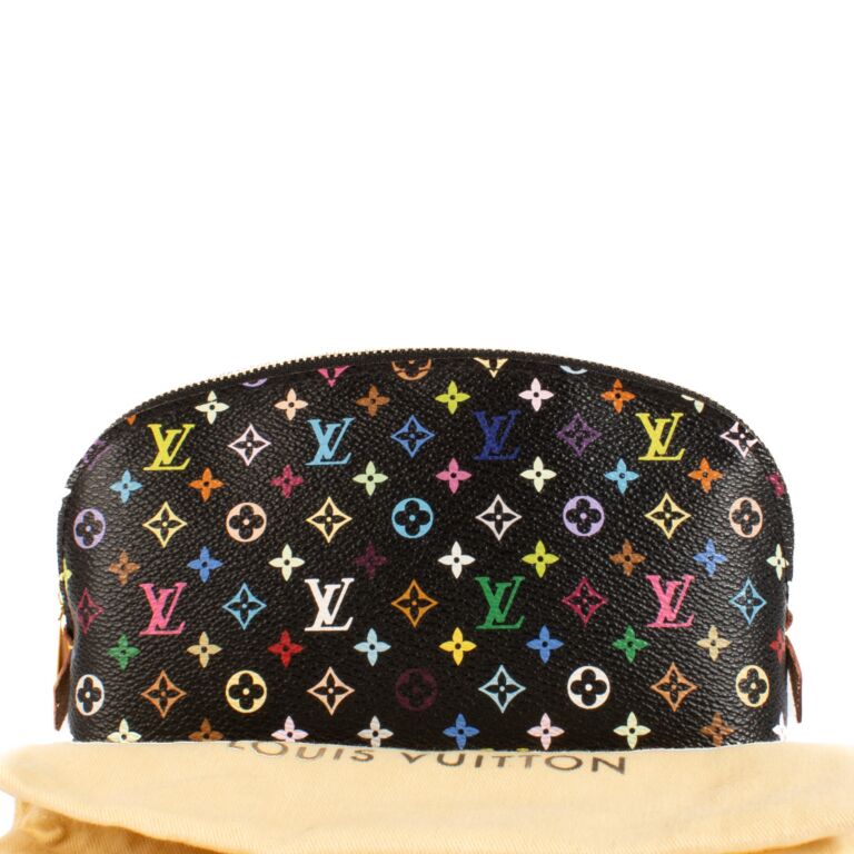 【カラフルグラデ モノグラム/黒】Louis Vuitton ENVELOPEポーチ Louis Vuitton x Takashi Murakami Black Monogram Multicolore
