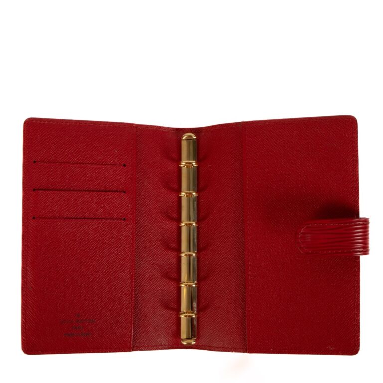 Louis Vuitton Red Epi Leather Agenda Cover Labellov Buy and
