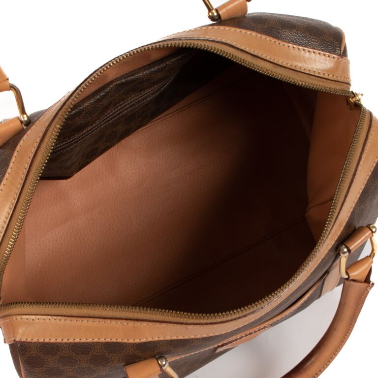 バッグ CELINE Macadam Triumph Boston Bag CELINE Macadam Triomphe Vintage Beige Boston Bag – HIVE PRELOVED