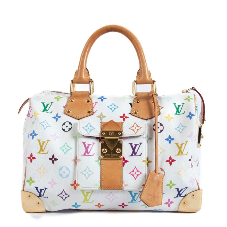 Takashi Murakami x Louis Vuitton White Monogram Multicolore Speedy 30