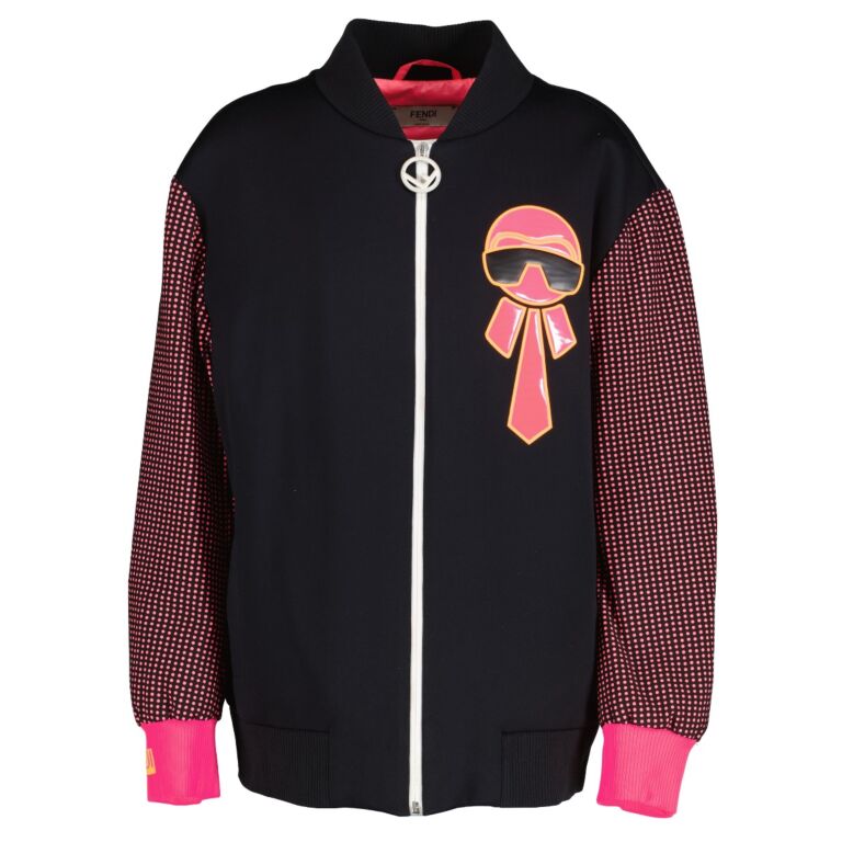 Fendi Black And Pink Bomber Jacket ○ Labellov ○ Buy and Fendi Black And Pink Bomber Jacket ○ Labellov ○ Buy and