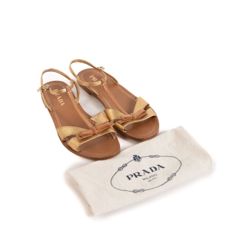 Tan bow sandals online