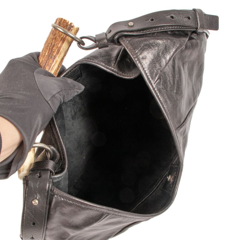 Yves Saint Laurent Black Mombasa Horn Bag Labellov Buy and