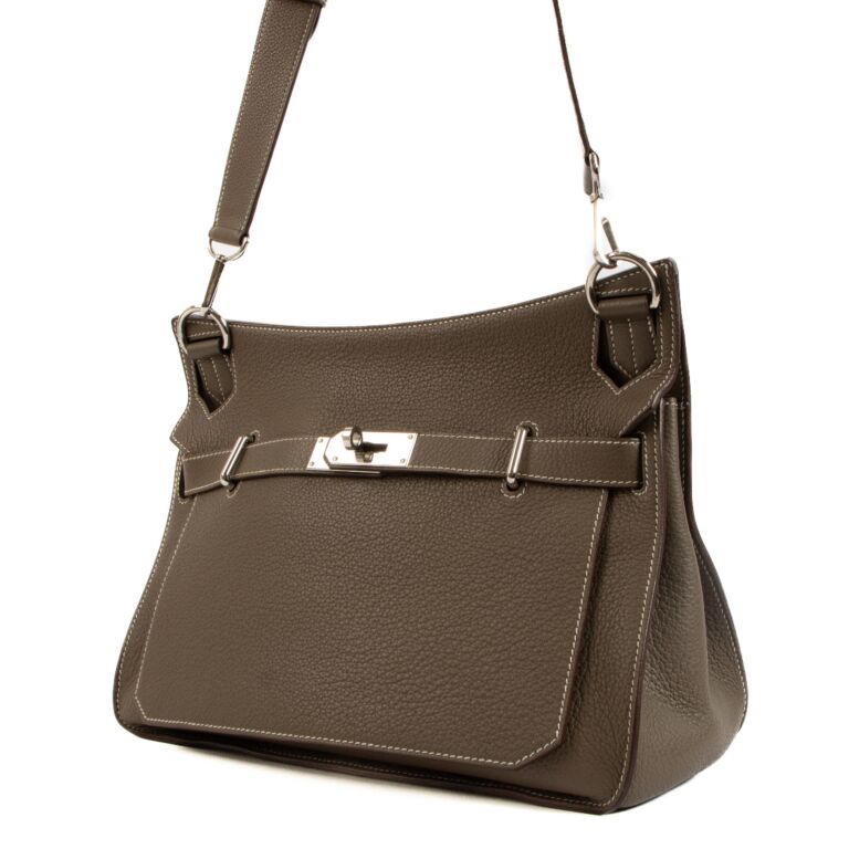 エルメス Hermès Jypsiere 34 Etoupe Taurillon Clemence ○ Labellov ○ Buy