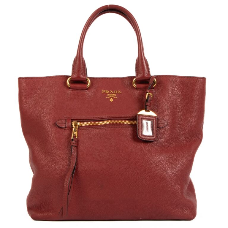 Prada vitello deals daino tote