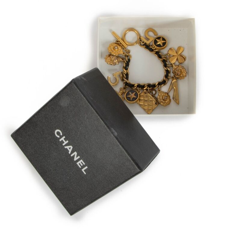 Chanel 93A Gold Icon Charm Bracelet ○ Labellov ○ Buy and