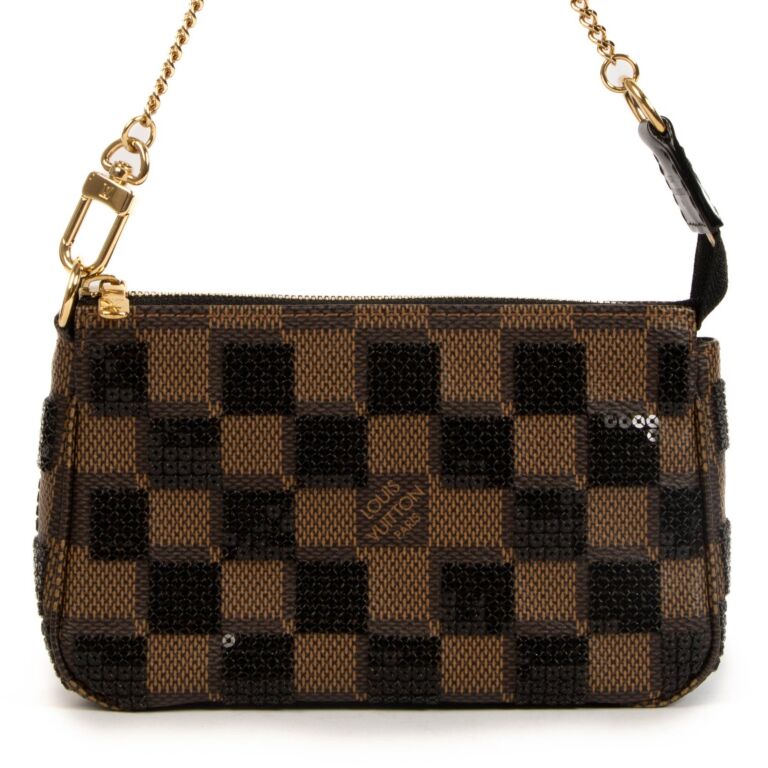 Louis Vuitton 2013 Sequin Damier Paillettes Mini Pochette Accessoires Labellov Buy and Sell Authentic Luxury