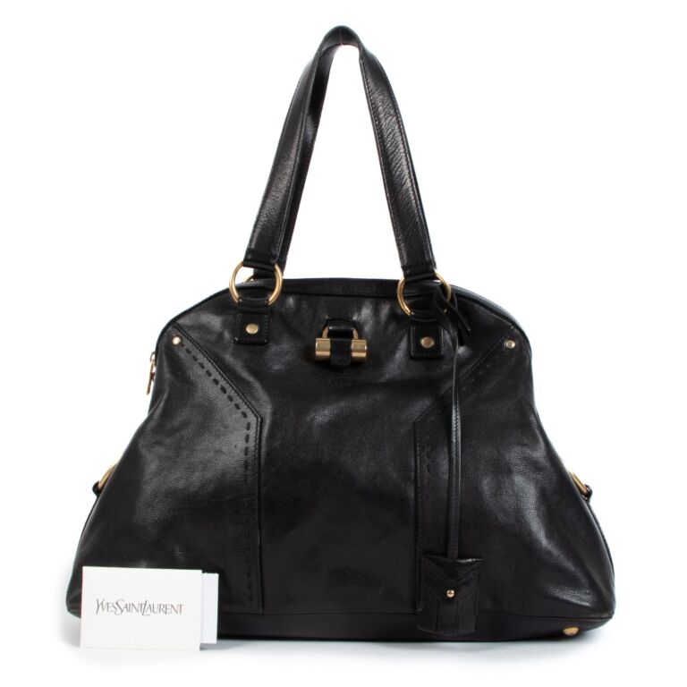 Saint Laurent Black Leather Large Muse Bag ○ Labellov