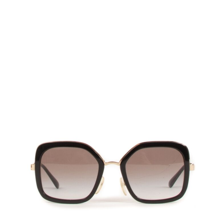 Prada rimmed cheap square metal sunglasses