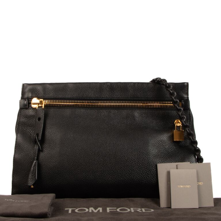 TOM FORD Tom Ford Alix Clutch In Nude Leather on SALE