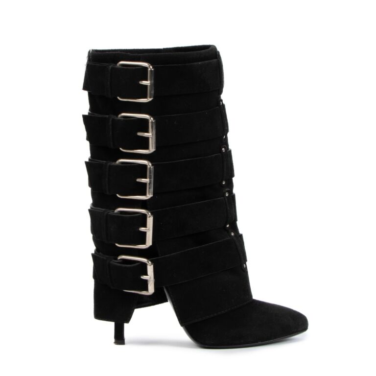 The Soft Touch: Suede Balmain Buckle Boots