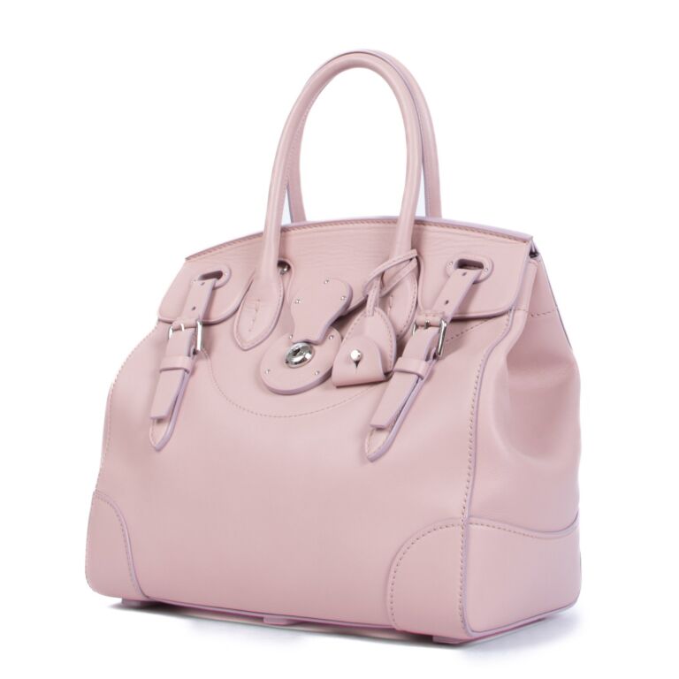Ralph Lauren Ballet Pink Soft Ricky 33 Nappa Leather Bag