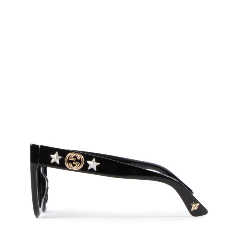 Gucci GG Star Black Sunglasses Labellov Buy and Sell Authentic Luxury