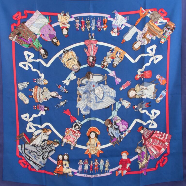 Hermès Blue Hello Dolly Silk Scarf ○ Labellov ○ Buy and