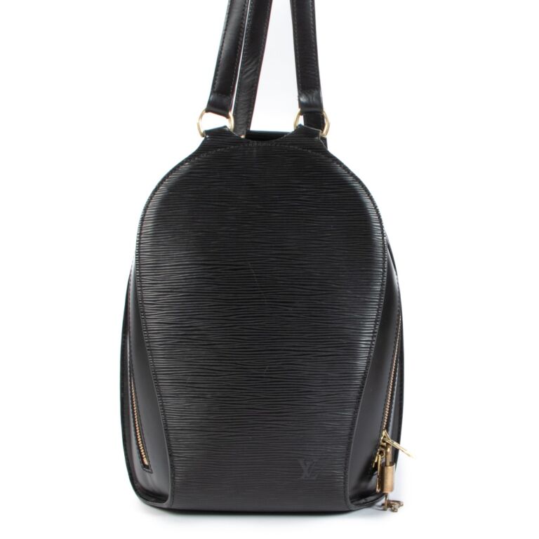 LOUIS VUITTON Epi Leather Mabillon Backpack Black