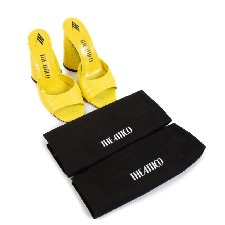【関税込み】The Attico ブルー Luz ミュール THE ATTICO Luz satin mules | THE OUTNET