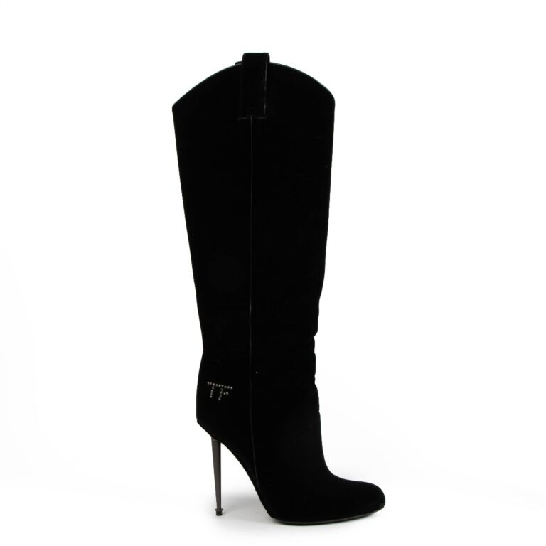 Long velvet sale boots