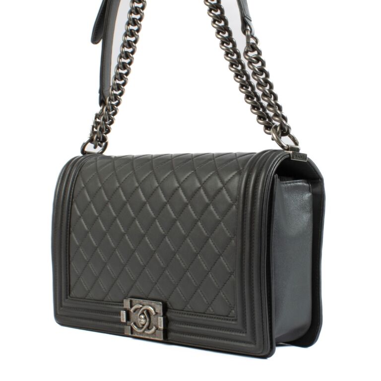 Chanel grey black deals