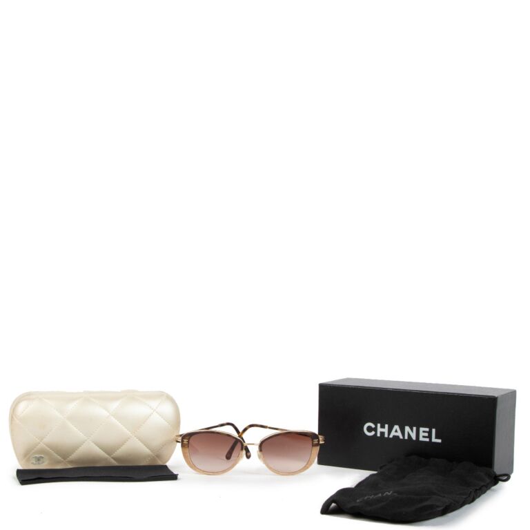 Chanel 4183 Brown Gold Sunglasses ○ Labellov ○ Buy and