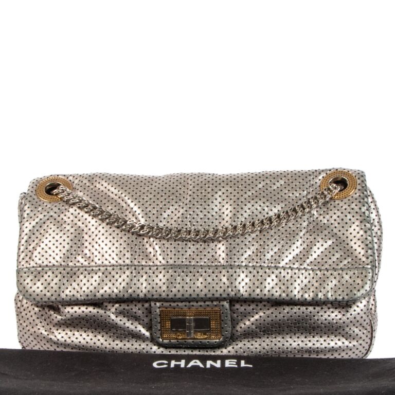 Chanel White Perforated Leather Accordion Flap Bag Chanel | The Luxury  Closet