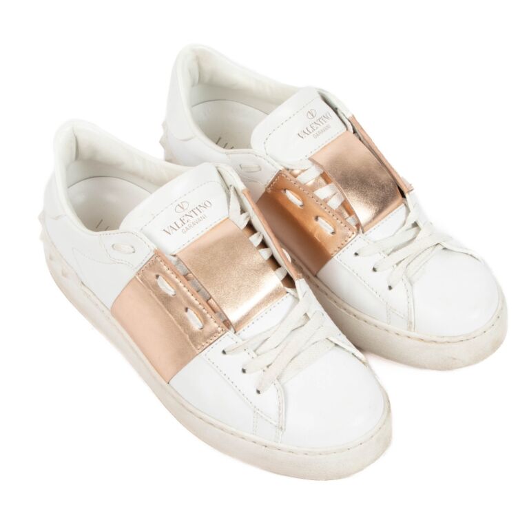 Valentino rose gold sneakers deals