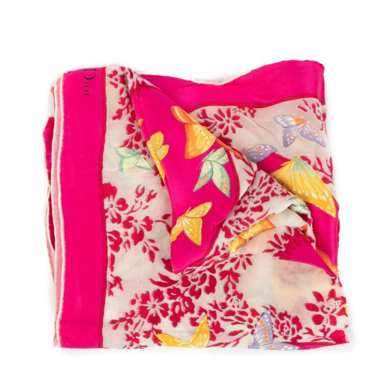 Dior Pink Diorissimo Silk Scarf Cloth ref137773  Joli Closet
