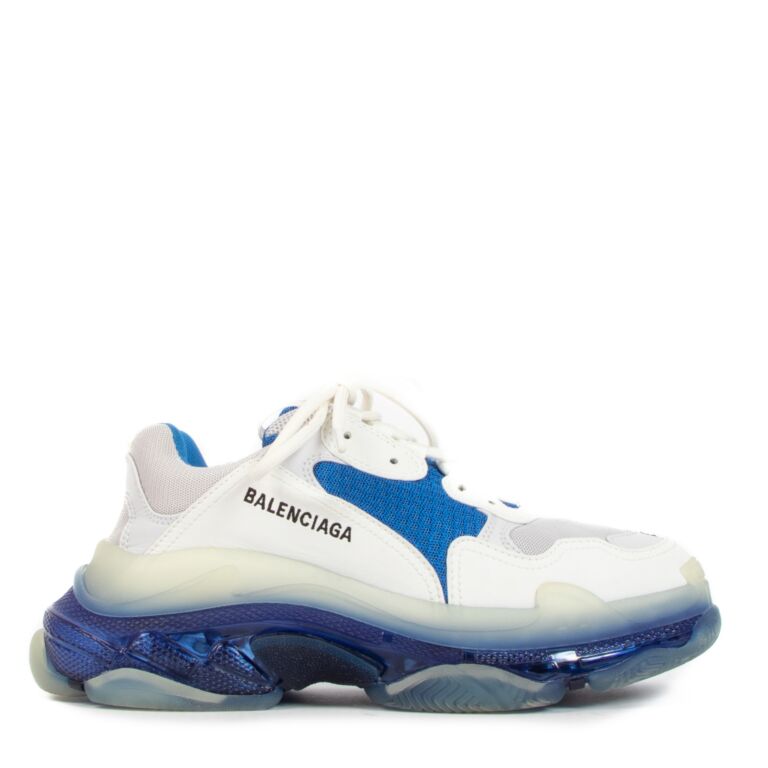 Balenciaga White Triple S Clear Sole Sneakers Size 40 Labellov Buy and Sell Authentic Luxury
