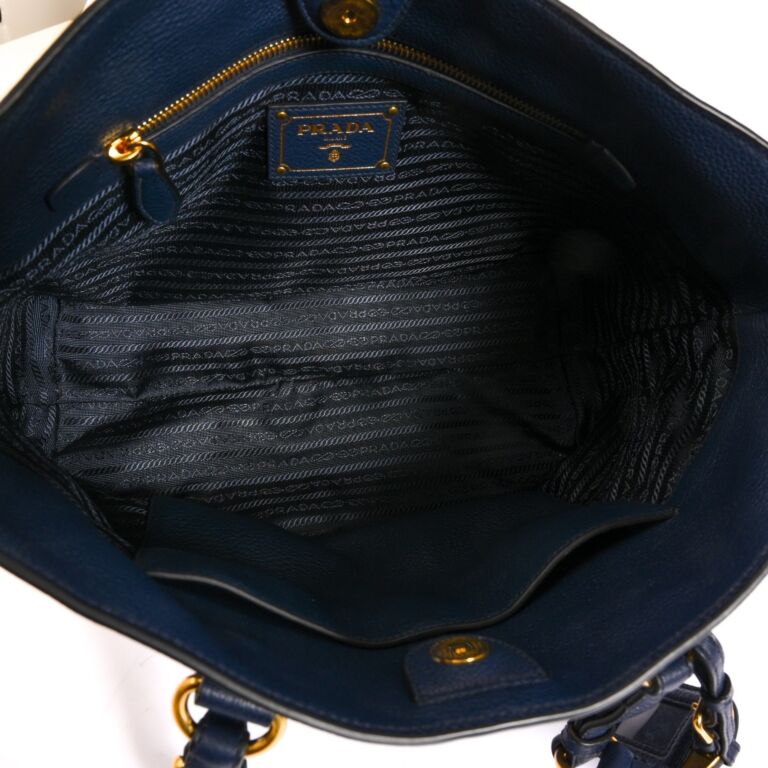 Prada navy top blue bag