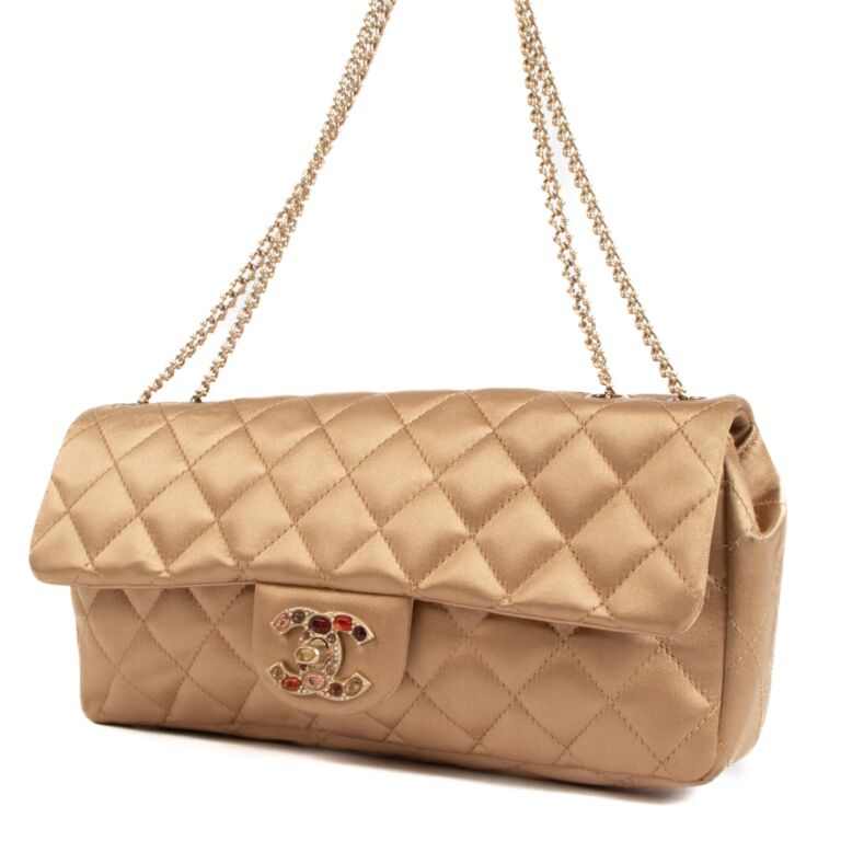CHANEL - CHANEL ベスト/ノースリーブ 38(S位) ゴールドx茶(ストライプ) 【古着】【中古】 CHANEL - CHANEL ベスト/ノースリーブ 38(S位) ゴールドx茶