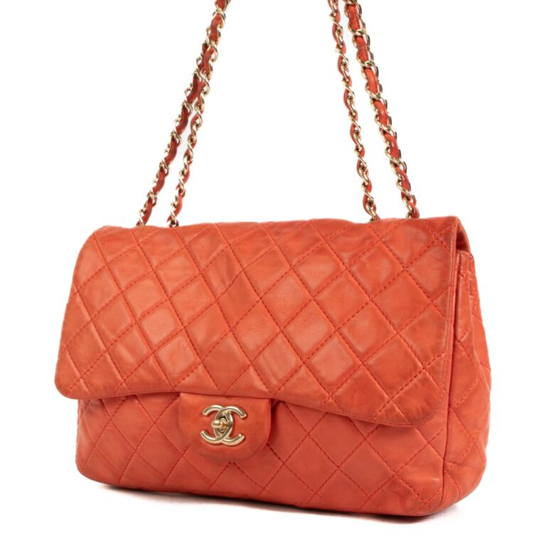 $3300 Chanel Classic In the Business Maxi Jumbo Flap in Red Calfksin  Leather Shoulder Bag Purse - Lust4Labels