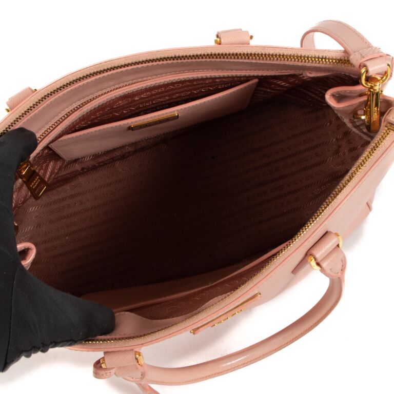 Prada Pink Large Galleria Saffiano Leather Bag Labellov Buy