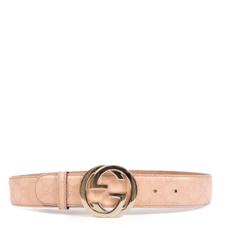 Baby pink gucci belt top