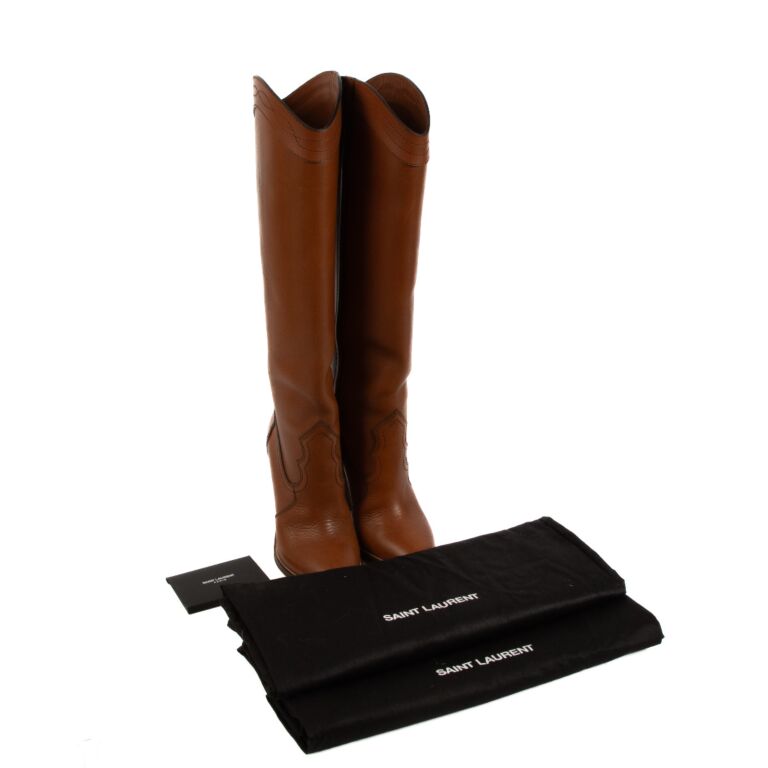 Saint Laurent Brown Kate 105 Boots - size 37 ○ Labellov ○ Buy