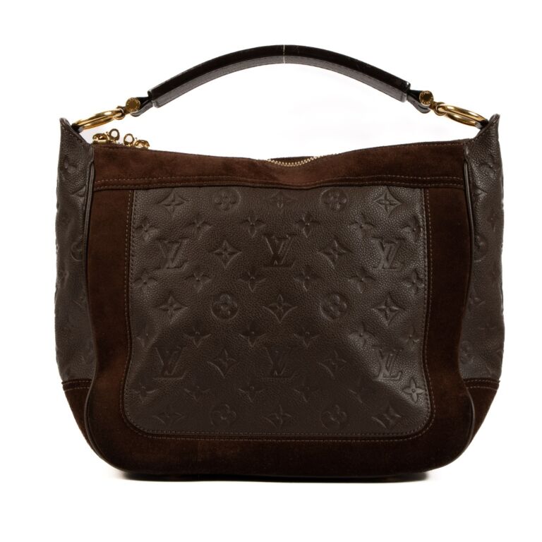 Louis Vuitton Brown Taupe Monogram Embossed Bag