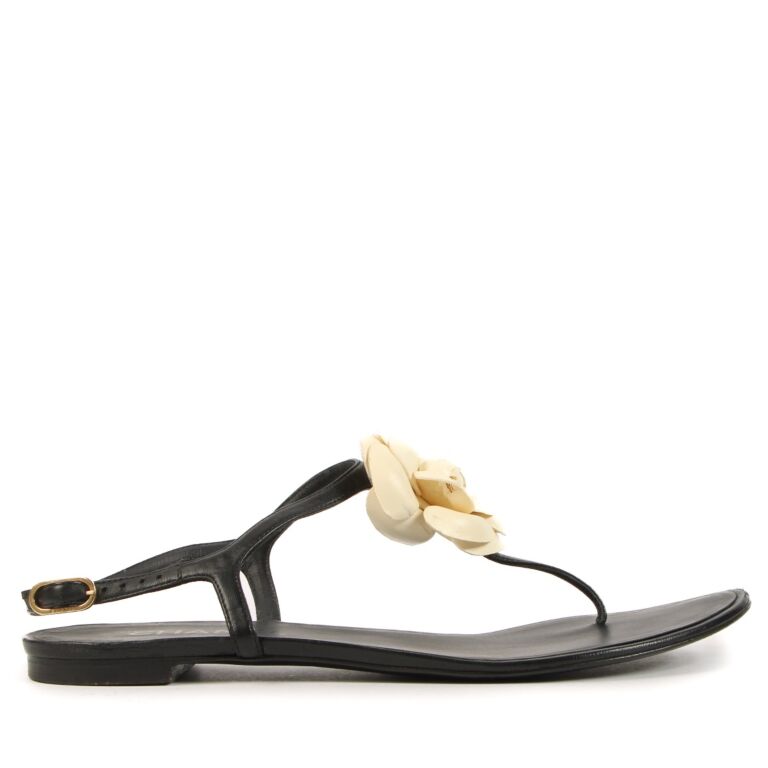 Chanel camellia 2025 sandal