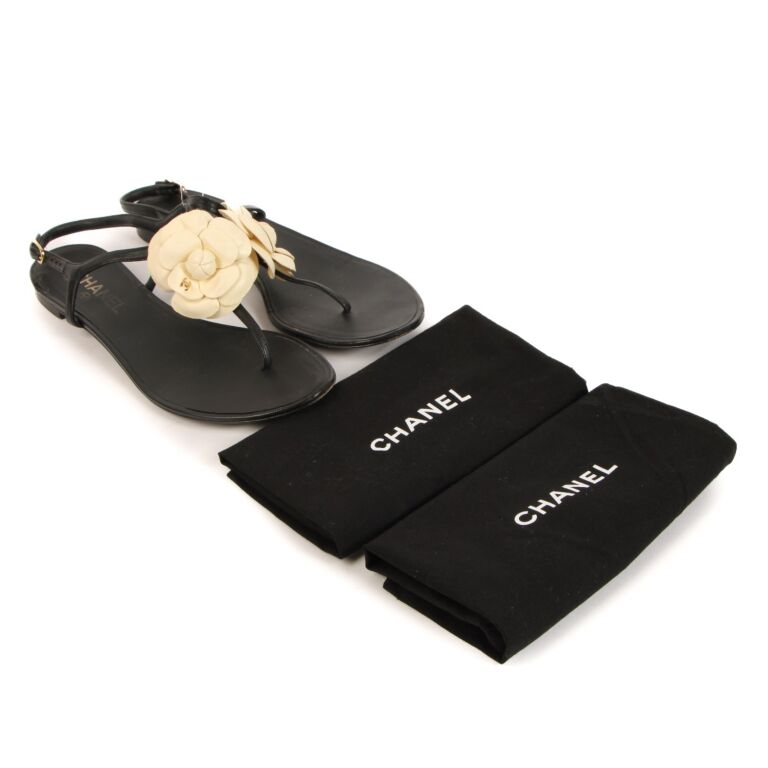 Chanel Camellia Thong Sandals - Size 39,5 ○ Labellov ○ Buy and