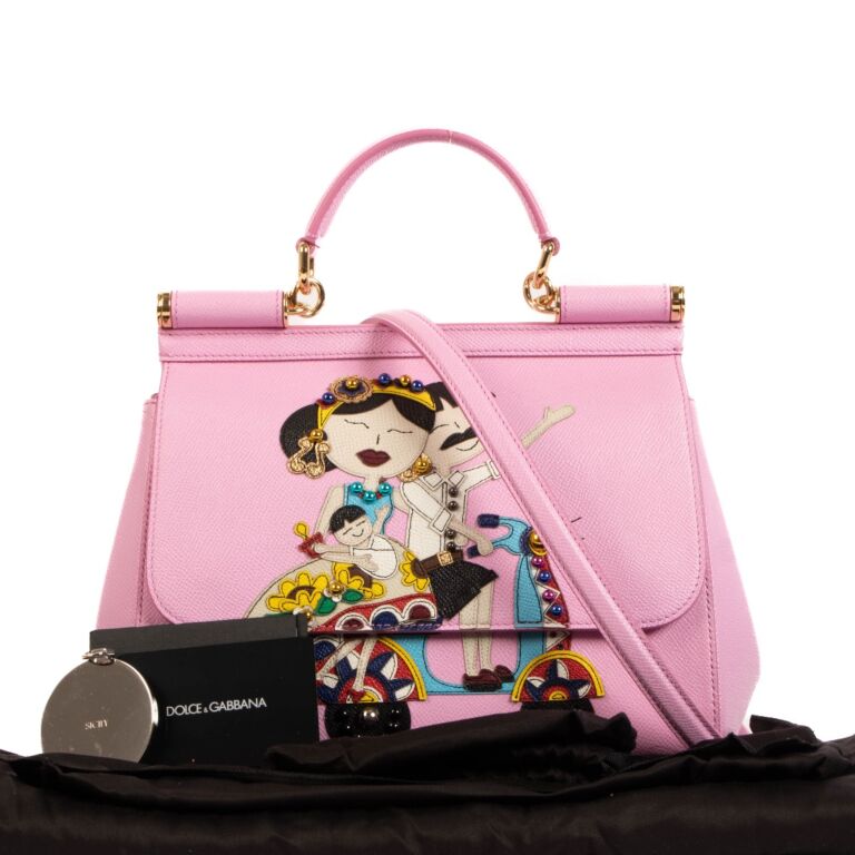 Dolce Gabbana Dauphine Medium Family Patch Miss Sicily Satchel Labellov Buy and Sell Authentic Luxury