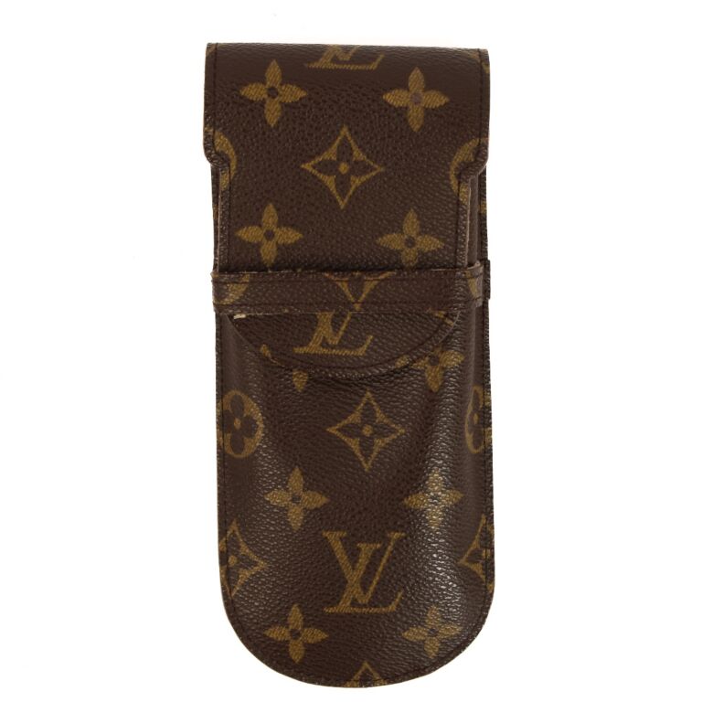 Louis Vuitton GM Monogram Canvas Glasses Case Brown