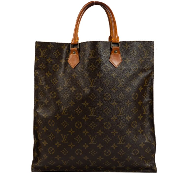 Louis Vuitton Brown Monogram Canvas Sac Plat Tote Bag Louis Vuitton