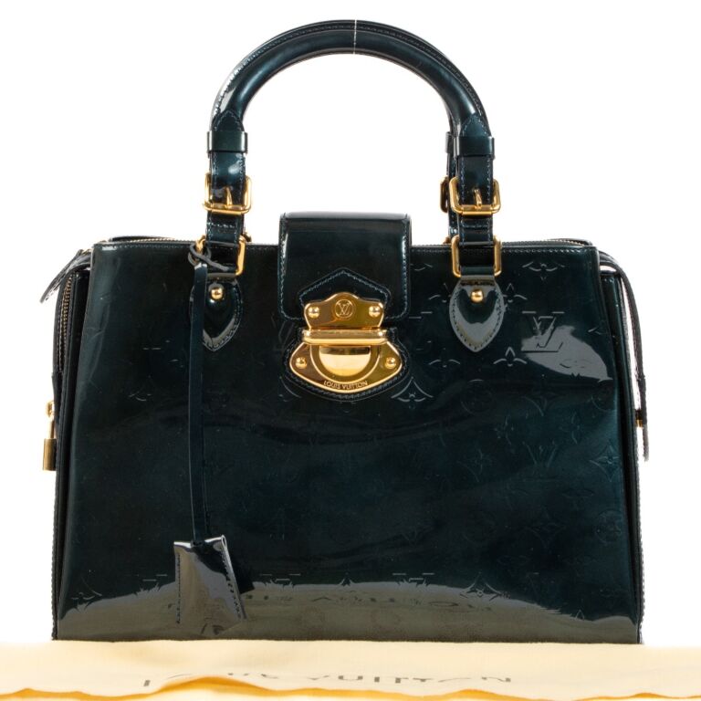 Louis Vuitton Petrol Vernis Melrose Avenue GM Top Handle bag