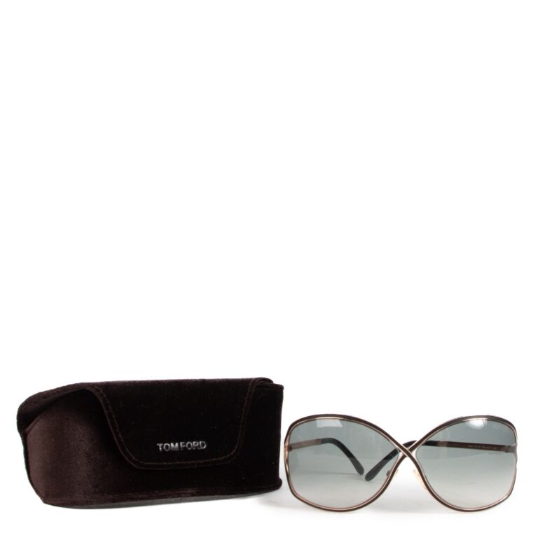 Tom Ford Black and Gold Sunglasses Labellov Buy and Sell