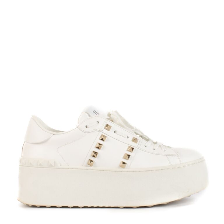 Valentino garavani white shoes clearance