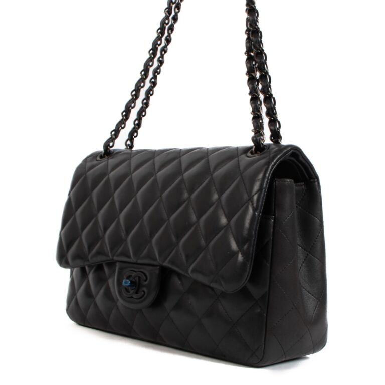 Chanel So Black Large Classic Flap Bag Labellov Buy and Sell Authentic Luxury