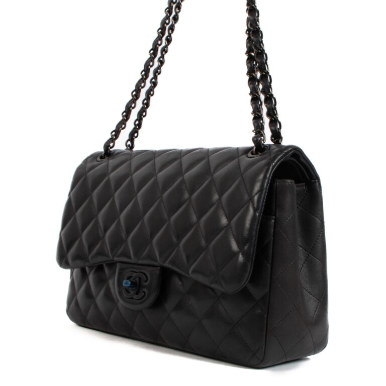 Chanel SO BLACK Medium Calfskin Double Flap Bag – Its A Luv Story