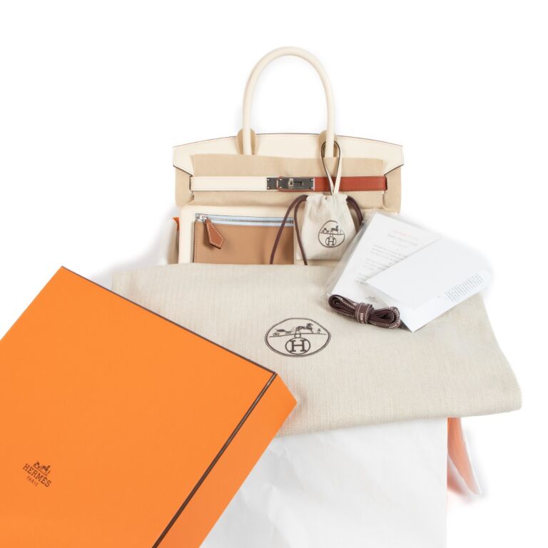 Hermes Colormatic Birkin 30 Nata, Chai and Cuivre Swift Gold Hardware