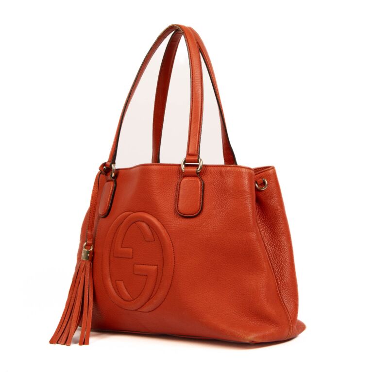 Gucci Red Leather Soho Shoulder Bag Labellov Buy and Sell