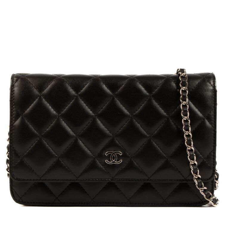 CHANEL, Bags, Chanel Iridescent Shiny Black Cavair Wallet