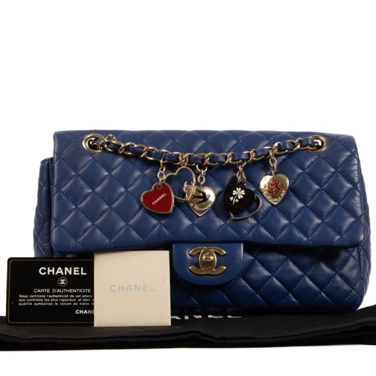 Timeless / Classic Medium Limited Edition bag in Chanel blue