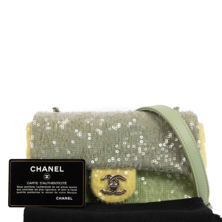 Chanel 18S Waterfall Sequin Mini Classic Bag Labellov Buy