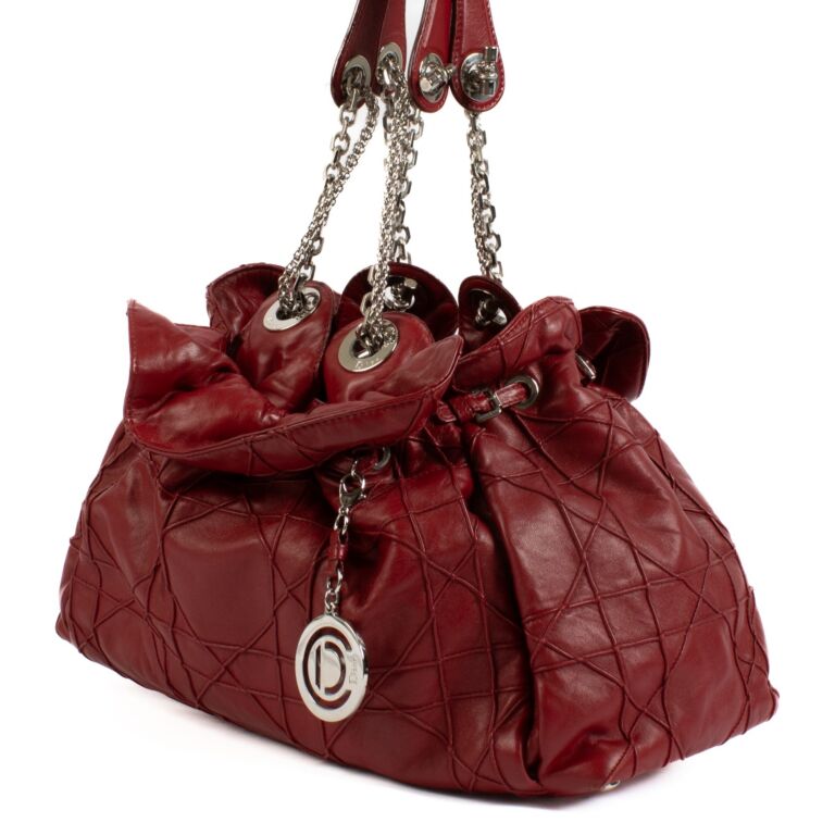 Christian Dior Burgundy Le Trente Bag Labellov Buy and Sell Authentic Luxury